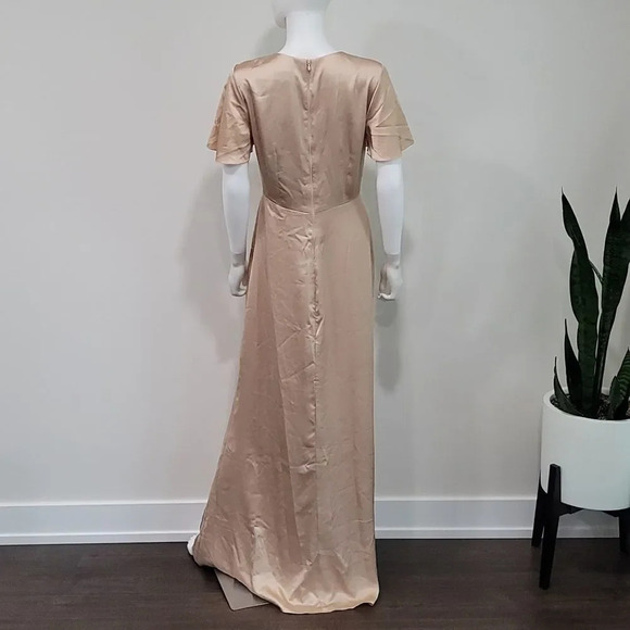 NWOT Show Me Your MuMu Rome Twist Gown in Champagne Luxe Satin - Picture 6 of 10